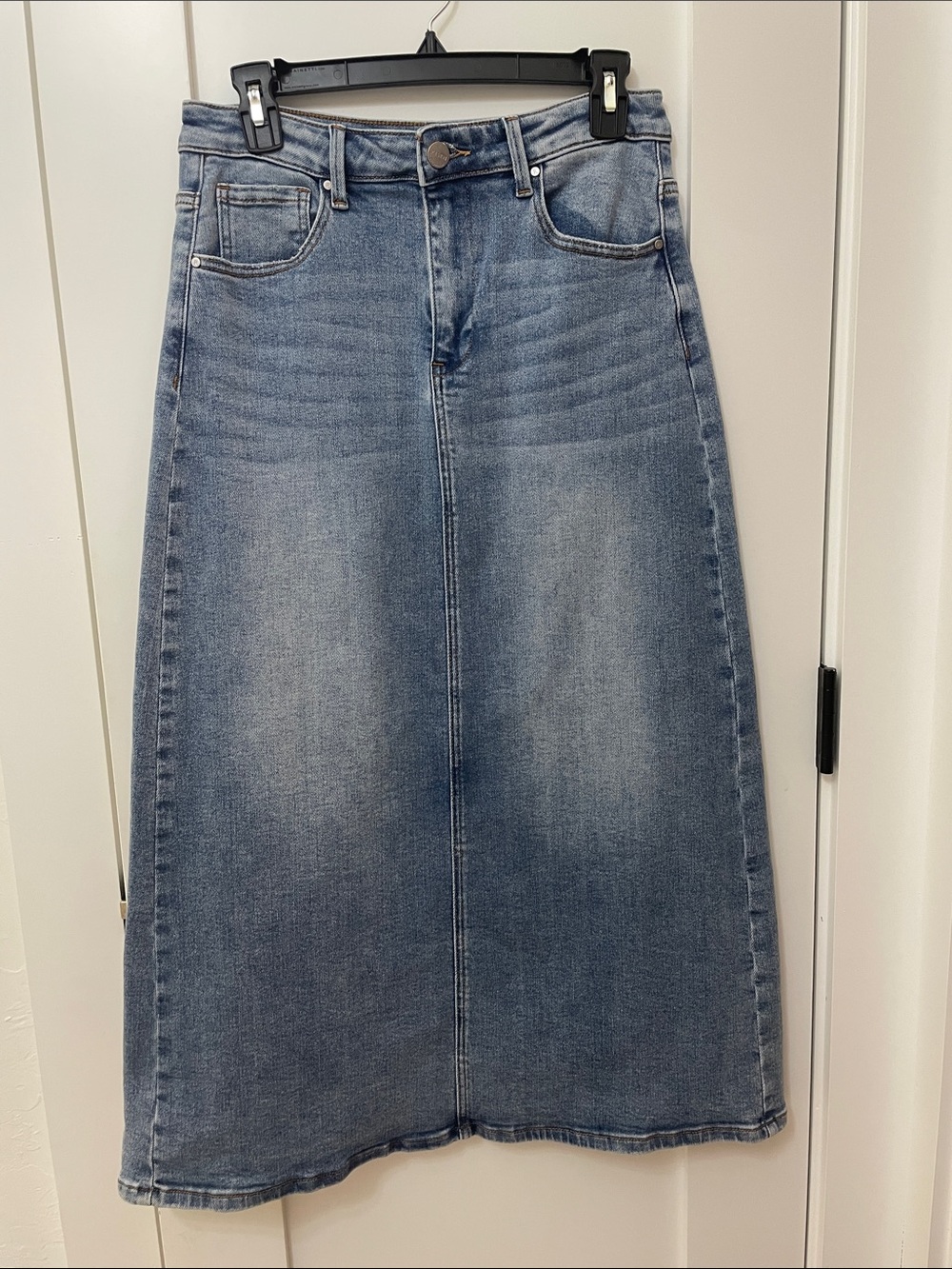 Risen Jeans Classic Blue Denim Maxi Skirt - Women Jeans
